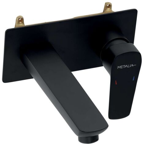 Novaservis Metalia 58 - Miscelatore da incasso per lavabo, corpo incluso, nero 58200,5