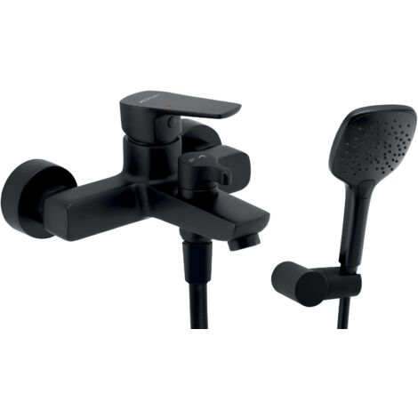 Novaservis Metalia 58 - Robinet de baignoire avec accessoires, noir 58020,5