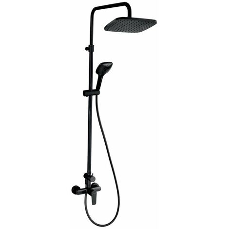 Novaservis Metalia 58 - Set doccia 23x23 cm, 3 getti, nero opaco SET071/58,5