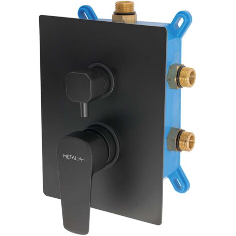 Novaservis Metalia 58 - Unterputzmischer, für 3 Geräte, mit Gehäuse, schwarz BOX58051RX,5