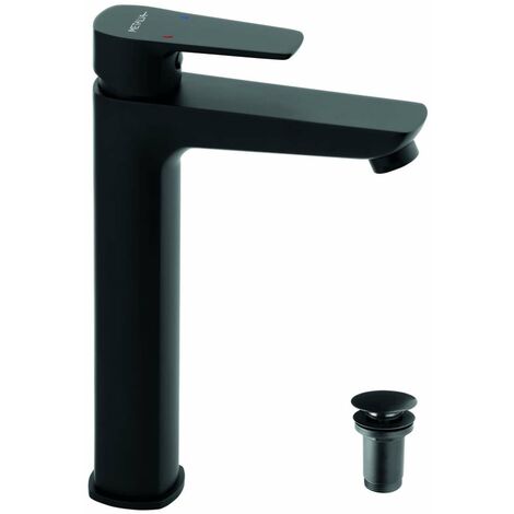 Novaservis Metalia 58 - Waschtischarmatur mit Ablauf, schwarz 58503,5