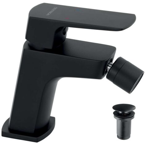 Novaservis Nobless Ego - Miscelatore per bidet, con sistema di scarico, nero opaco 43011,5