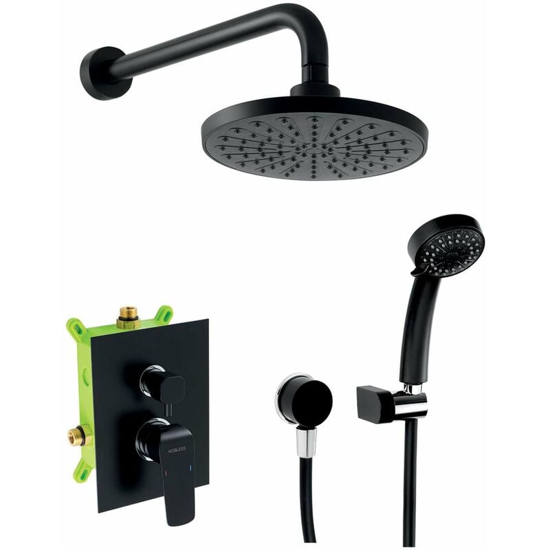 Nobless Tina - Set de mitigeur encastré avec accessoires, noir SADA38051R,5 - Novaservis