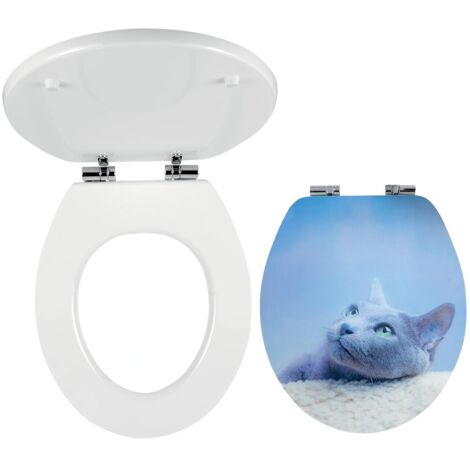 Novaservis Prestige - Abattant de toilette, MDF, Softclose, blanc/impression couleur WC/SOFT3D