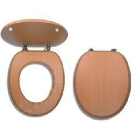 Novaservis Prestige - Abattant en bois plaqué, hêtre rouge WC/BUK