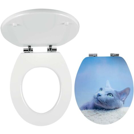 Novaservis Prestige - Sedile per WC, MDF, Softclose, stampa bianca/colore WC/SOFT3D