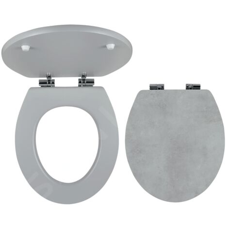 Novaservis Prestige - Siège de toilette, MDF, Softclose, gris béton WC/SOFTSTONE1