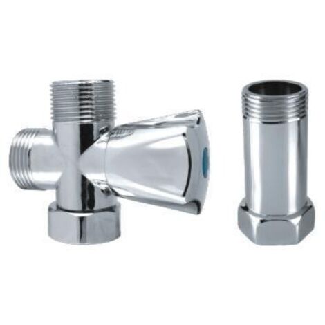 Novaservis Robinets d’angle - Robinet de machine à laver avec entretoise 3/4" x 3/4" x 3/4", chromé CF3019