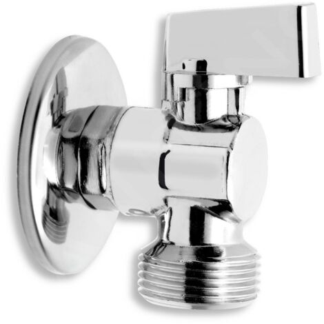 Novaservis Robinets d’angle - Vanne d'angle pour lave-linge avec clapet anti-retour 1/2 "x3/4", chromé CF3027