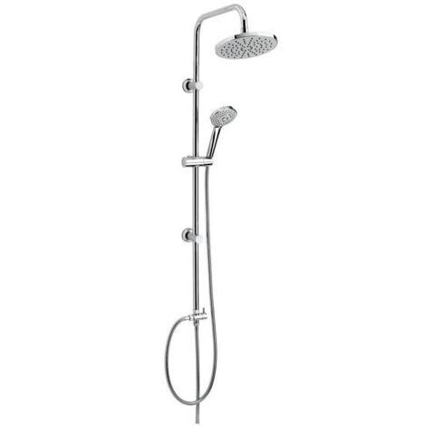 Novaservis Sets de douche - Colonne de douche, douche de tête et douche à main avec support et flexible, hauteur 106 cm, chrome SET031,0