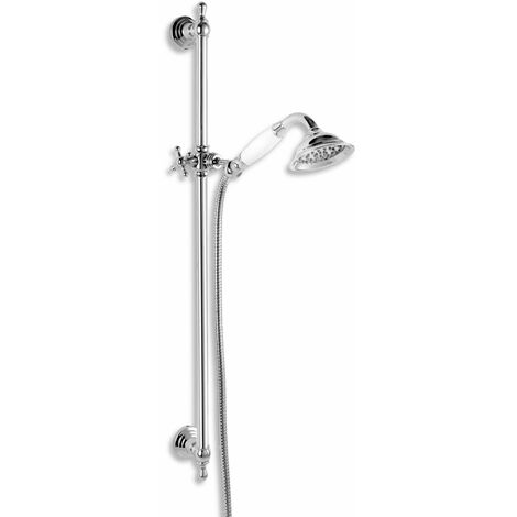 Novaservis Sets de douche - Colonne de douche Retro avec barre, douche à main, flexible et support, chrome KITRETRO,0