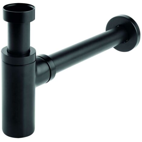 Novaservis Sifones - Sifón para lavabo 1 1/4, desagüe 32 mm, negro mate S282-BL