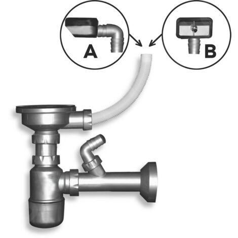 Novaservis Siphons - siphon d’évier, 89 mm, plastique NSP89