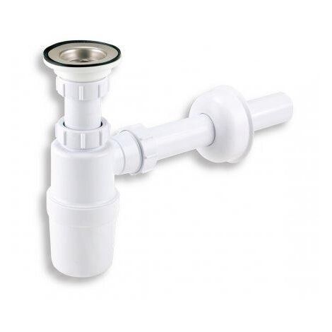 Novaservis Siphons - Siphon d'évier avec cuve en acier inoxydable 411,P
