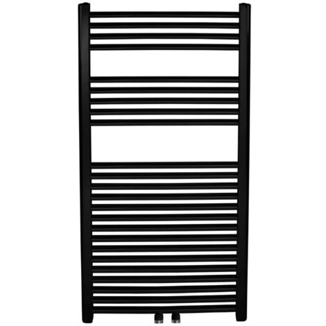 Novaservis Termoarredo - Elemento riscaldante diritto 120 cm, nero opaco 450/1200/RS,5