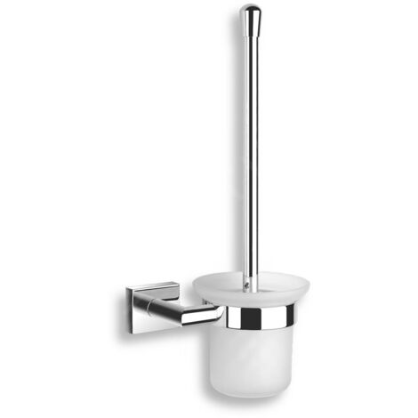 Novaservis Titania Elis - Brosse WC murale avec support, verre dépoli/chrome 66433,0