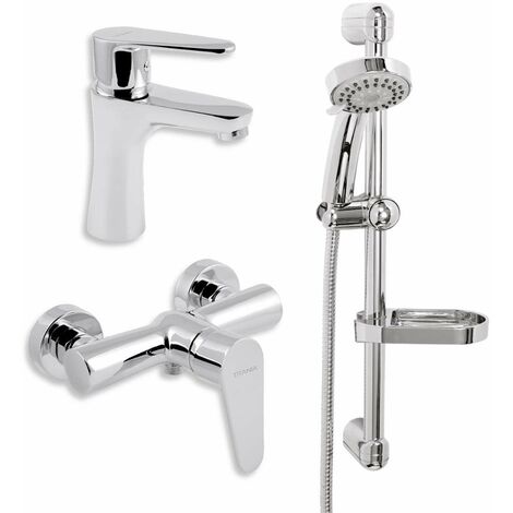 Novaservis Titania Fresh - Set miscelatori per lavabo e doccia con accessori, cromo SADA96061