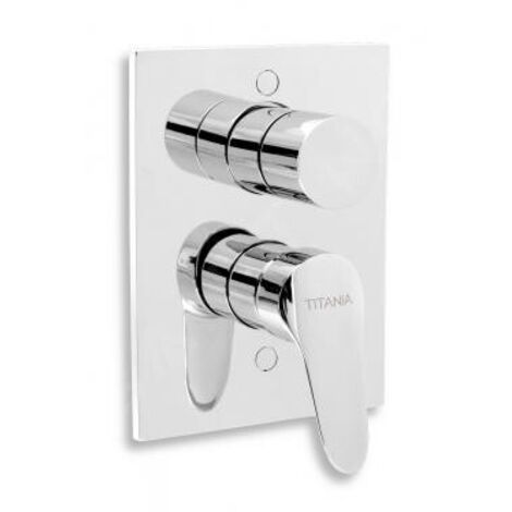 Novaservis Titania Iris New - Robinetterie de baignoire encastrée avec inverseur, chrome 94450R,0