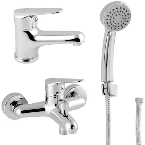 Novaservis Titania Iris New - Wannen- und Waschtischarmaturenset mit Zubehör, Chrom SADA94420