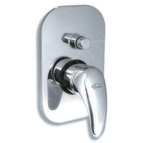 Novaservis Titania Lux - Robinetterie de baignoire encastrée, avec inverseur pour 2 sorties, chrome 91050R,0