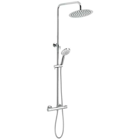 Novaservis Titania Pure - Conjunto de ducha con termostato, diámetro 25 cm, cromo SET032/TER,0