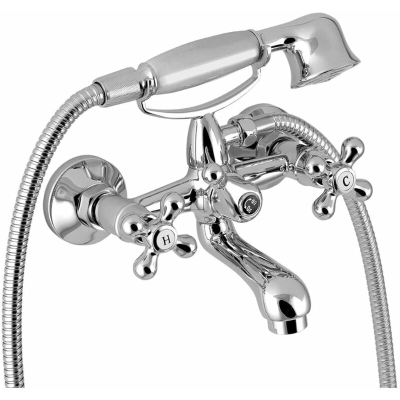Titania Retro ii - Mitigeur de baignoire avec accessoires, chrome 99121,0 - Novaservis