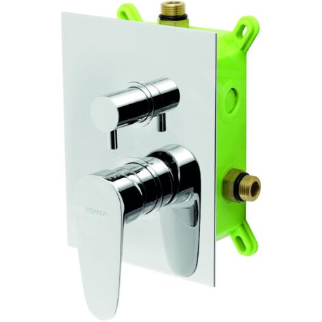 Novaservis Titania Smart - Robinetterie à encastrer pour 2 sorties avec corps, chrome BOX98051R,0