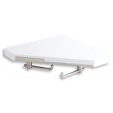 Novaservis Titania Yacore - Tablette d’angle avec deux crochets rotatifs, plastique 65535,1