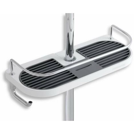 Novaservis Titania Yacore - Tablette universelle avec support coulissant de douche, plastique 65580,1