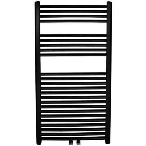 Novaservis Toalleros eléctricos - Elemento calefactor recto 120 cm, negro mate 450/1200/RS,5