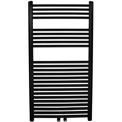 Novaservis Toalleros eléctricos - Elemento calefactor recto 120 cm, negro mate 600/1200/RS,5