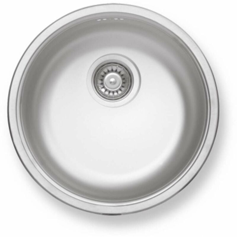 Novaservis - viers - Évier rond, diamètre 43 cm, avec trop-plein, inox DR43