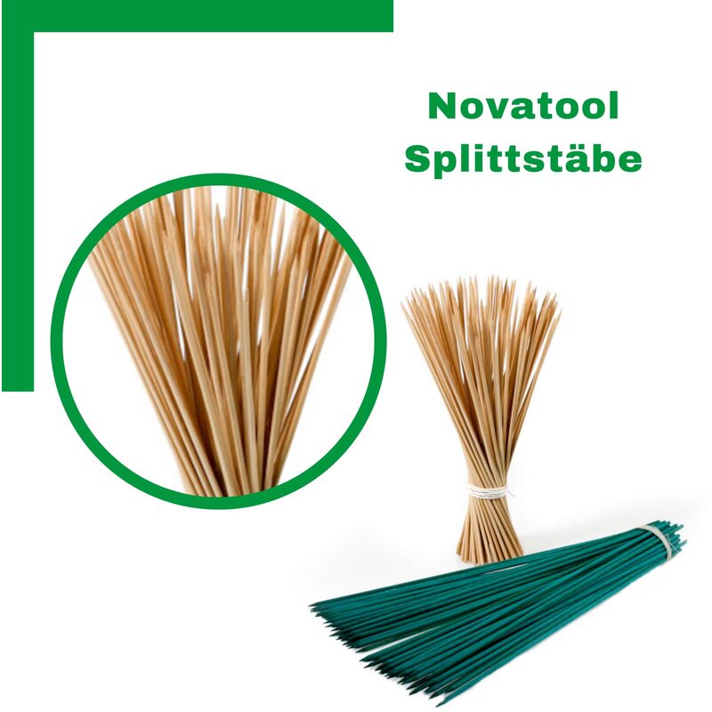 Novatool - 600x Spaliere 600x 40 Cm X 4 Mm I Natur I Pflanzstäbe Rankhilfe Bambus Vielseitig Einsetzbar