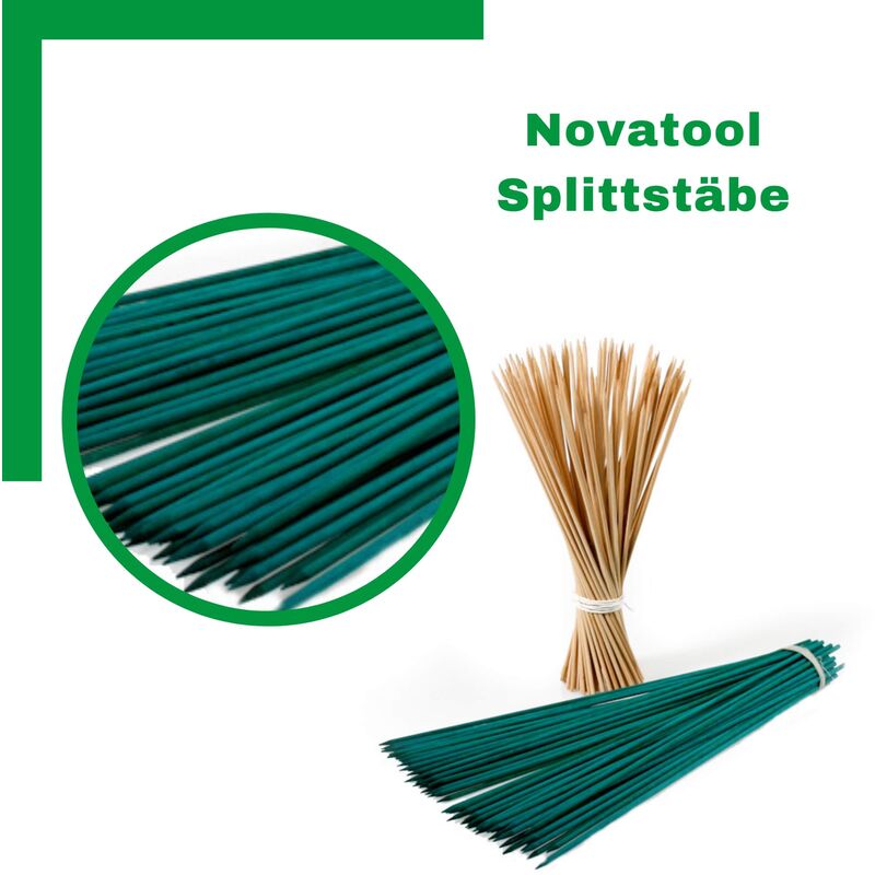Novatool - 600x Spaliere 600x 30 Cm X 3, 5 Mm I Grün I Pflanzstäbe Rankhilfe Bambus Vielseitig Einsetzbar