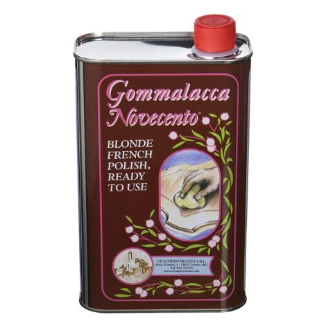 Novecento 250 ml peinture gomme laque claire prete a' restaurer finition meuble en bois tre's clair