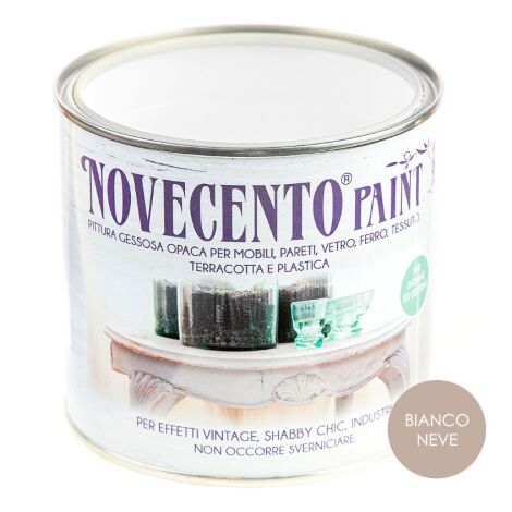 CERA NOVECENTO Novecento CHALK PAINT BIANCO NEVE Pittura Lavabile inodore senza primer 500 ML BIANCO NEVE