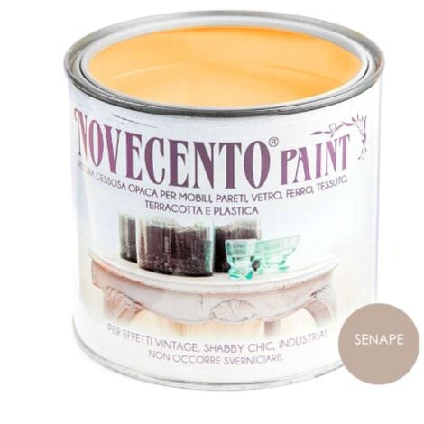 Novecento CHALK PAINT SENAPE Pittura Lavabile inodore senza primer 500 ML SENAPE