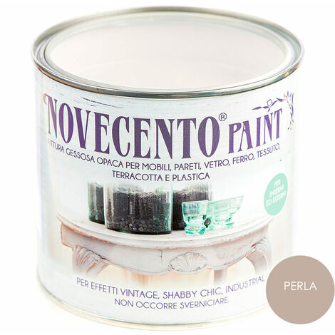 Pittura Gessosa Opaca Shabby Chic per Mobili Pareti Vetro Gesso Novecento Paint