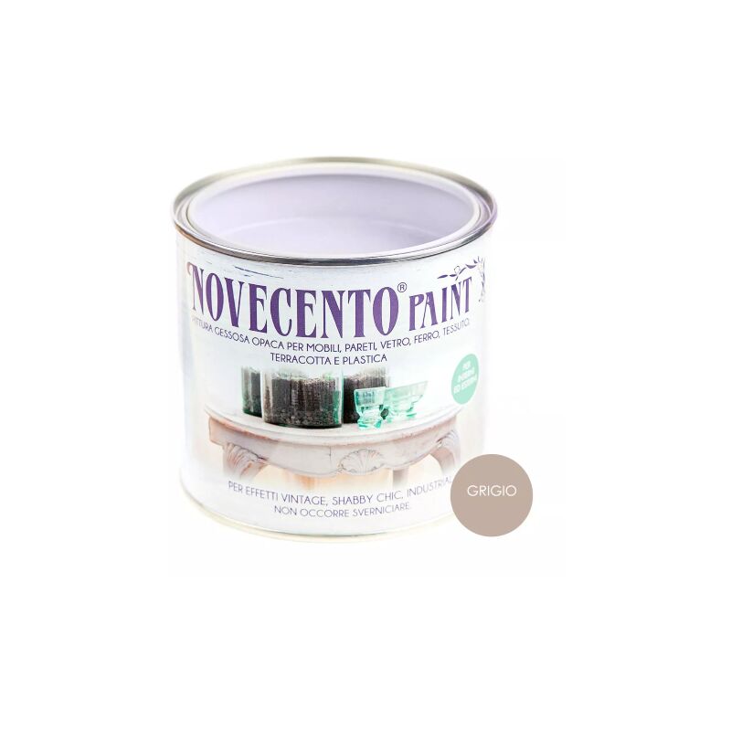 Cera Novecento Novecento Chalk Paint Grigio Pittura Lavabile Inodor...