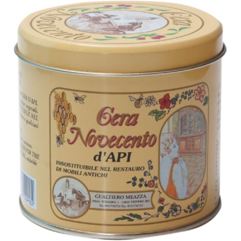 Novecento pate de cire d'abeille 500 ml colorant transparent neutre pour nourrir le bois les meubles en bois massif et la restauration