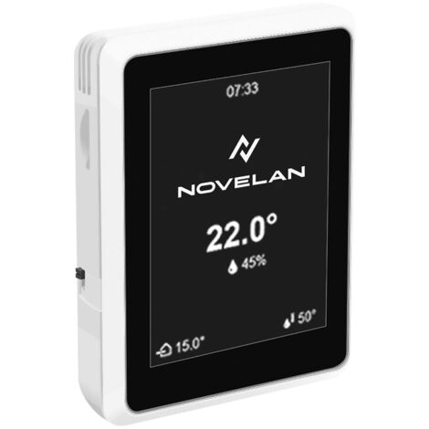 Novelan Raumbedieneinheit RBE plus, mit Touch-Display und RS485-Schnittstelle