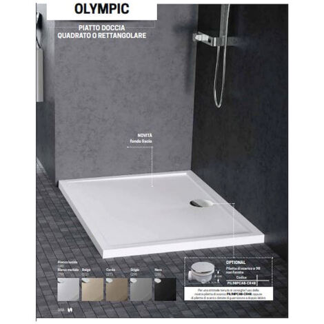 NOVELLINI New olimpic piatto doccia acrilico 90x90 h4,5 bianco codice prod: OLN904-30