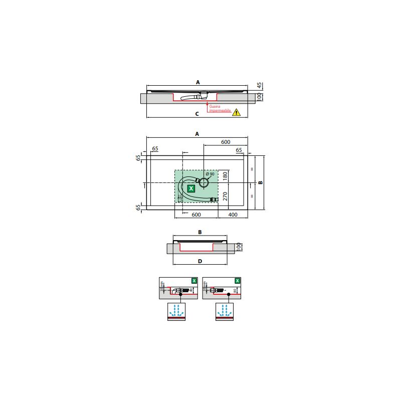 Novellini Piatto Doccia Olympic Plus.Novellini Piatto Doccia Olympic Plus 140x100 Cm Rettangolare Spessore 4 5 Cm Bianco No Ol140104 30