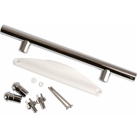 Novellini – Poignée de porte de douche pour fixation murale – Entraxe 13,5 cm – Dimensions 70 x 20 x 240 mm – Compatible tous modèles