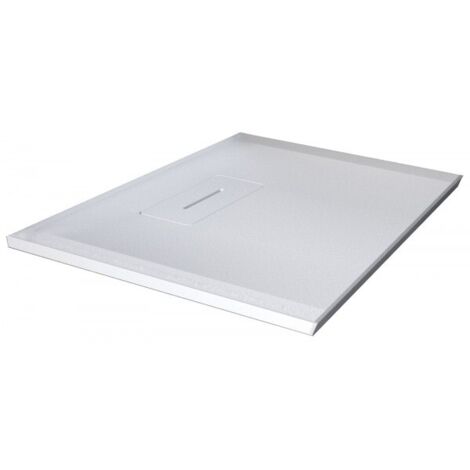 Novellini – Receveur de douche à encastrer recoupable 90x90 cm – Antidérapant – Résistant aux chocs et taches – Hauteur 3,5 cm – Bonde plate ø 90 mm