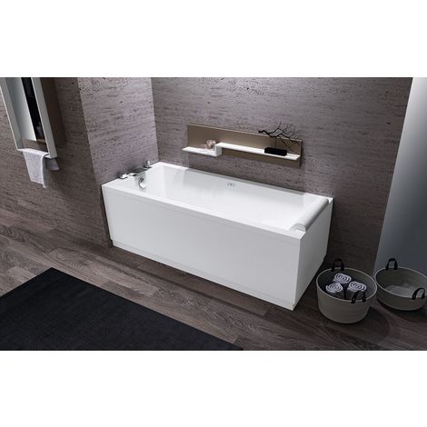 Vasca Da Bagno Con Telaio E Pannelli.Novellini Vasca Da Bagno Calos 2 0 Su Telaio Con Due Pannelli Bianco 170x70cm No C2217070c A2a