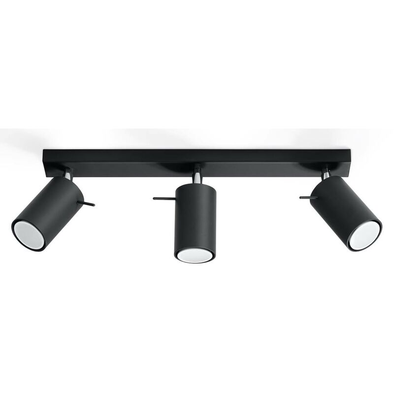 Image of Soffitto luce anello 3 l nero: 45, b: 8, h: 15, GU10, dimmable