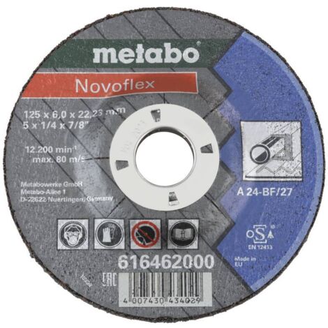 Novoflex 125x6.0x22.2 Stahl-Schleifscheiben Metabo