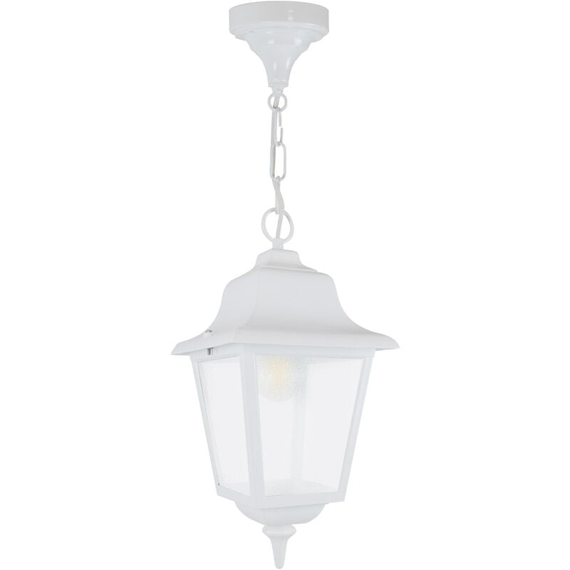 Suspension classique rob IP44 E27 42W Verre gelé Blanc