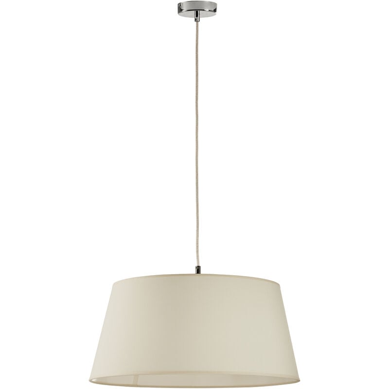 Suspension firenze E27 60W Beige Chromé